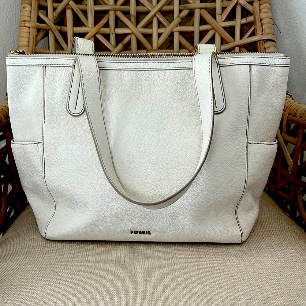 Fossil Leather Tote